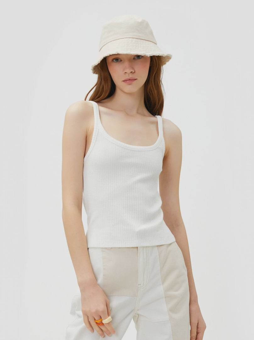 Plain Cotton Undershirt - Wide Neck